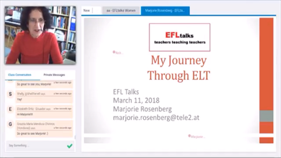 Marjorie Rosenberg My Journey through ELT EFLtalks Women 2018